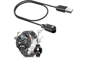 MBROS Compatibile per Cavo USB Compatibile per ESFOE Smartwatch Orologio Uomo 1,43'' (Nero)