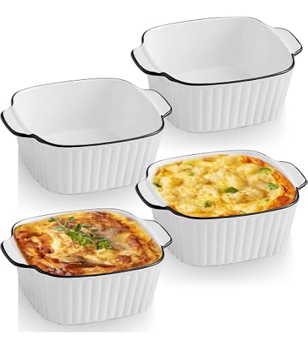 Plat Four Rectangulaire, 22,5 x 12,5 cm, Petit Plat a Gratin Individuel, Plat de Cuisson Ceramique, Plat Lasagne 1 Personne, avec Poignée, Dessin Animé Wapiti, pour la Cuisson, Dîne