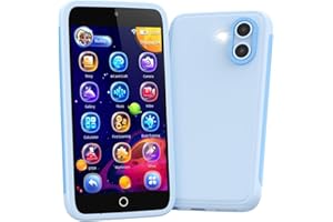 orantronx Jouet Téléphone Enfant Portable, 3.97" Smartphone Enfant 3 4 5 6 7 8 9 10 11 12 Ans avec 200+ Jeux Éducatifs, Double Caméra, Contrôle Parental, Jouet Garçon Fille pour Anniversaire, Noël