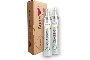 SodaTASTE CO2-Zylinder kaufen 2er-Pack (Reservezylinder) für Wassersprudler, Classic, für bis zu 120l gesprudeltes Wasser