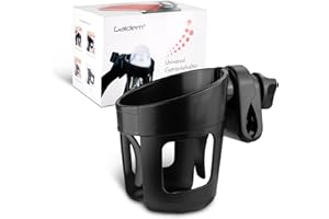‎GALDEM Galdem Universal Becherhalter 360° Gelenk und Anti-Rutsch-Befestigung/Fahrrad, Rollstuhl oder Kinderwagen Getränkehalter/Cupholder für Babyfalsche, Kaffeebecher und Trinkflasche