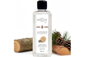 Maison Berger – Recarga Lampe Berger Cèdre du Liban 500 ml – Cedro y limón – Fragancia Amaderado seco – Fabricado en Francia