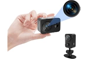 OVEHEL Mini caméra HD 1080p avec détecteur de Mouvement PIR et Vision Nocturne Petites caméras de Nounou Body Cam Caméra de Surveillance de sécurité intérieure 60 Jours en Veille (sans WiFi)