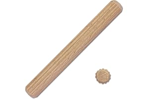 WOHNKULT Kabus Tasselli in legno di faggio, tasselli in legno di faggio, connettori per mobili, 12 diverse misure, tasselli in legno di faggio (250, Ø 12 mm, 100 mm)