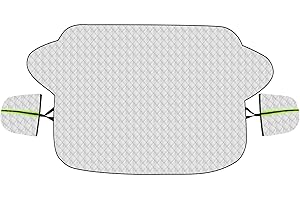 Ledebouk Couverture Pare Brise de Voiture, Voiture Protege Pare Brise Givre, 4 Couches de Bache Protection Pare Brise Protection, Couverture Pare Brise Voiture Hiver pour Givre, Neige, Glace