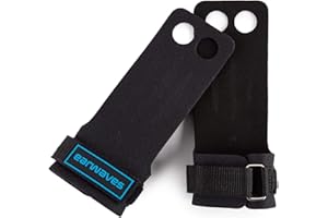 Earwaves ® Predator Grips 2 & 3 Trous - Maniques pour Homme et Femme. Gants Hand Grips pour la Gymnastique, Pull-ups, Muscles ups, la Barre, Les Anneaux, etc.