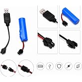 3.7 Volt 500 Mah Şarj Edilebilir Şarjlı Pil ve Şarj Kablosu Seti - Kumandalı Araba Ve Şarjlı Oyuncaklarla Uyumlu Batarya ve Ş