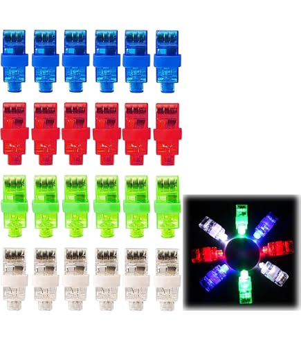 14 Bagues LED Clignotantes Herefun - Animaux Et Émotions - Pour Fêtes Enfants - Cadeau Anniversaire/Noël