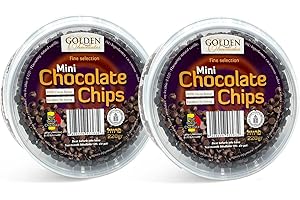 Elisha Mini Chocolate Chips - Pack of 2 x 220G - Made with 100% Cocoa Butter and Real Belgian Chocolate - Kosher Certified Chocolate Chips - Perfect Chocolate Sweets for Baking and Variety of Recipes