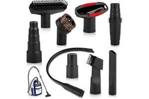 KILDOWS 9 Piezas Accesorios De Aspiradora Juego de Boquillas Universales,Boquilla de Aspiradora Cepillo Aspiradora,para aspiradora con 32 mm y 35 mm de diámetro