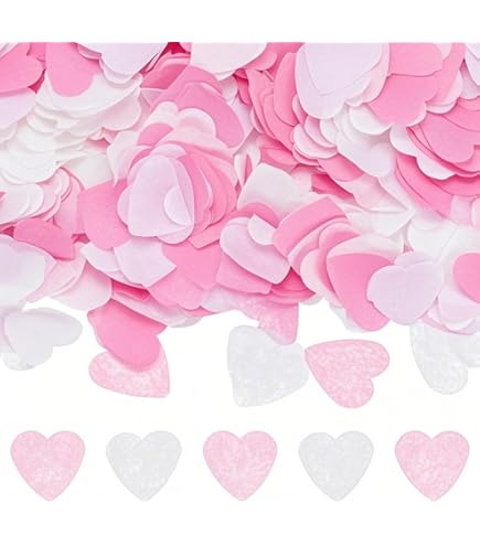 9000 Coriandoli Biodegradabili A Forma Di Cuore - Bianchi, Per Matrimoni, San Valentino E Feste - Foto 9