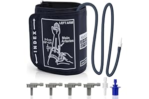 XIANGLONGY Misuratore da Braccio Pressione Sanguigna 22-52 cm, Bracciale Pressione Portatile Con 6 Connettori, Solo Bracciale Misuratore Pression Arteriosa (Versione estesa)