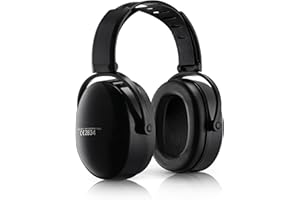ERM TOOL Ear Defenders, Noise Reduction Earmuffs with Soft Foam Ear Cups, Hearing Protection 31dB Highest SNR, Adjustable Noise Cancelling Ear Muffs for Shooting, Hunting, Mowing, DIY, Etc with Carrying Bag