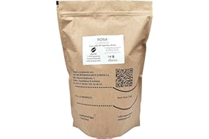 CAFE SIN INTERMEDIARIOS - Rosa Café mezcla de origen India y Brasília En Grano sin moler - Tostado Semanal - Envasado al envío - Intensidad de sabor alta - Ideal para Café Solo