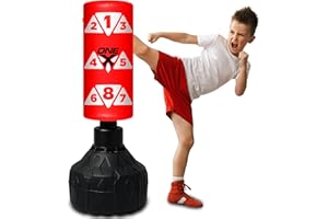 Onex Kids Punch Bag & Gloves Set – 3.5FT Free Standing Boxing Bag for Children Age 4–15 – Indoor/Outdoor Fitness, Training & Active Play