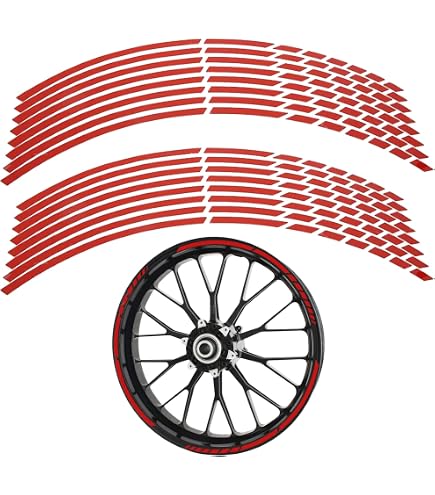 Bandes Réfléchissantes Pour Jantes Moto - VFLUO Circular™ - Visibilité Nocturne Améliorée - 10mm