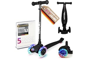 ‎KINNAZ kinnaz ONE, über 100.000 Roller, Roller für Kinder 3 Jahre verkauft, Tretroller 2 bis 7 Jahre, Roller Kinder 4 Jahre, LED Räder, faltbar, Höhe einstellbar, Tagkeeper Funktion, Hamburger Unternehmen