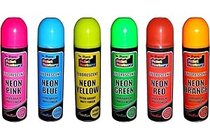 WOOTONG Lot de 6 bombe de peinture à graffiti (Banksey) sans CFC Couleurs fluo 200 ml