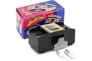 AcpopbM Mélangeur de Cartes Automatique mélangeur de Cartes de électrique alimenté par Piles AA/USB