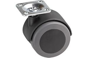 Metafranc 800310 Ruedas Dobles diámetro, 38 x 38 mm, TPR, rodamiento de Deslizamiento, Ø 50 mm