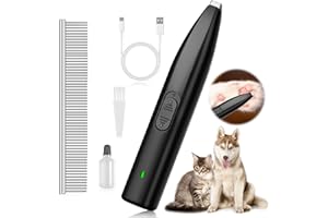 CORPOWER Tondeuse Chien, Tondeuse pour Chien Sans Fil Faible Bruit, pour Chiens Chat toilettage des poils d'animaux de compagnie, Tailler les Poils de Chien Autour des Pattes, Yeux, Oreilles, Visage