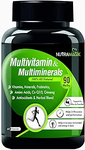 Nutramagik 90+ Multivitamin and Multimineral,Antioxidant and Probiotics with Herbal blends- 60 Tablets