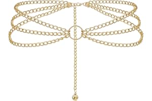 Liutufy Adjustable Multi-Layer Waist Chain Belt for Women - Stylish and Versatile Accessory