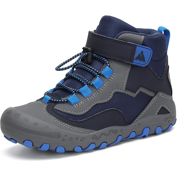 Scarpe Da Escursionismo Bambino Unisex - Stivali Da Neve E Trekking Con Suola Antiscivolo E Chiusura In Velcro