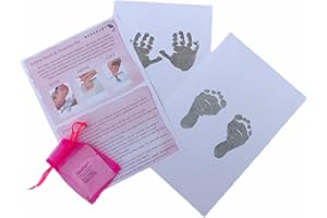 BUSHBABY Baby Hand and Footprint Kit, Inkless Prints Hand & Feet, Pet Dog Paw Print, Newborn Keepsake Essential, Baby Gifts Girl, New Mum Baby Shower Gifts, Unique Maternity Present Mums Expecting