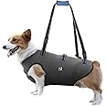 Coodeo Dog Lift Harness, Pet Support & Rehabilitation Sling Lift Adjustable Padded Breathable Straps for Old, Disabled, Joint Injuries, Arthritis, Loss of Stability Dogs Walk (Black, S)