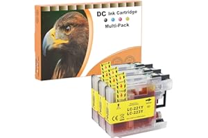 ‎D&C D&C 3X Gelb Farbe Druckerpatronen Kompatibel für Brother LC223Xl LC223 XL LC-223 XL LC-223XL für Brother MFC-J4420DW MFC-J4620DW MFC-J4625DW MFC-J480DW MFC-J5320DW MFC-J5620DW MFC-J5625DW J562DW