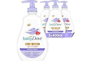 Baby Dove Calming Moisture Head to Toe Wash – Gentle Chamomile Baby Wash for Sensitive Skin, Relaxes & Soothe Before Bed, 3 x 400ml