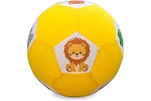 SASS PARTY & GIFTS My First Football - Ideal For Toddlers or Kids Soft & Light Size 3 - Dinosaur, Unicorn, Animal or Numbers (Animal)