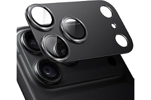 JETech Kameralinsskydd för iPhone 18 Pro Max, 1-Pack, Svart | Full Täckning 9H+ Härdat Glas, Matte Metallplatta, AR-Beläggnin