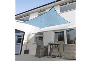 Kookaburra Waterproof Garden Sun Shade Sail Canopy in Azure 98% UV Block (4m x 3m Rectangle)