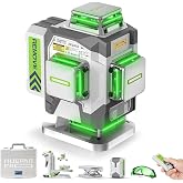 Huepar Pro Self-Leveling Laser Level 360 Green with Remote Control ZK04CG | Bright Laser, Accuracy &plusmn;2 mm, 8 Hours Duration, U