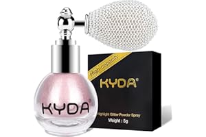 KYDA Ownest Glitter Powder Spray, Glitter Highlighter Spray Shimmer Sparkle Powder Makeup Spray for Face Body Cosmetic-Soft Pink