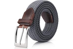 Fairwin Cintura elastica intrecciata e tessuta per jeans e pantaloni per unisex per uomo