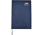 Arpan 2025 Diary A5 One Day to a Page Diary with Full Page of Saturday & Sunday Hardback Cover (Blue - 2025)