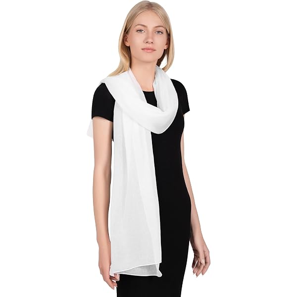 Foulard Unisexe 100% Coton Tissé 70x180 Cm - Couleur Jeans Rayé Blanc - Écharpe Légère Été, Chèche Ou Étole - Fabriqué En Inde