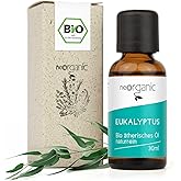 NeoOrganic® BIO Eukalyptusöl [Premium Grade] 100% naturrein – Echter Eukalyptus – bei Erkältung – hoher Anteil +80% an eucaly