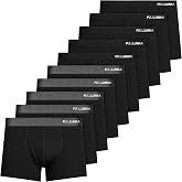 Fullluwaa Men's Boxer Briefs Pack of 10, Cotton, Soft and Comfortable | Men's Boxer Pack, No Itchy Tags, Breathable Combed Co