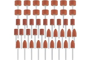 BANJIABB Lot de 42 pointes de ponçage en corindon pour visseuse sans fil, embouts pour outil rotatif Dremel et visseuse sans fil