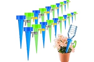 ZZRSYJ 20pcs Irrigation Goutte à Goutte Kit, Goutte à Goutte Bouteille avec Valve de Régulation, Arroseurs automatiques, dispositif d'arrosage à vitesse réglable pour Plantes D'extérieur et D'intérieur (B)