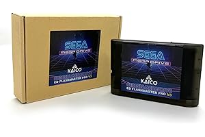 Kaico Sega Megadrive/Genesis Flashmaster ED V3 Pro – Sega Mega Drive/Genesis Flash Cartridge | Save States - Game Loader - SD Card Support - Region-Free