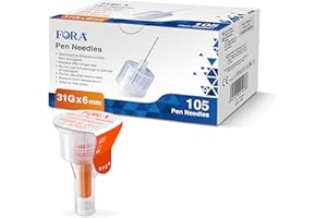 Sterile Einweg-Nadeln 31G (0,25 x 6mm) - 105 Stück mit Schutzfolie für präzise Anwendungen in Labor, Industrie, Kosmetik und Lebensmittelproduktion