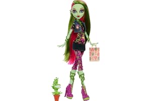 Monster High Boo-riginal Creeproduction Venus, reproduktion av Venus McFlytrap, samlarobjekt med bas för dockan, dagbok och husdjur Chewlian, JHK58