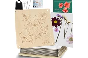 Rhykoka Pressa per fiori extra large, 10 strati, 28 x 28 cm, kit per spremitura fiori in legno per adulti, con custodia, regalo per gli amanti del fai da te e dell'artigianato (legno)