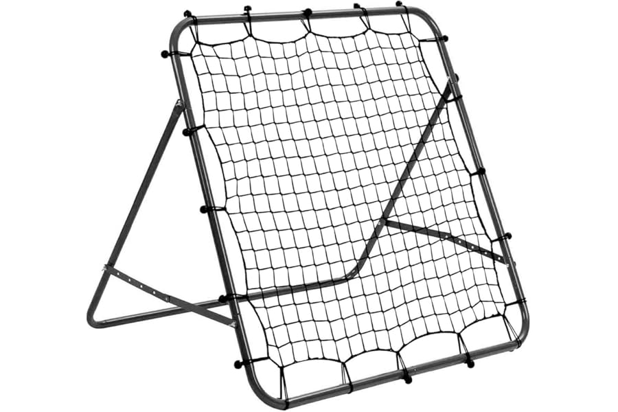 Rebounder Net Practise Football Training Net Soccer Kickback Target Goal Pro for Children Kids Play Teaching Equipment Adjustable Portable Soccer Door
