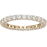 Amazon Collection , set di anelli a fascia in argento Sterling placcato in platino o oro con zirconia cubica a infiniti eleme